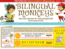 Tablet Screenshot of bilingualmonkeys.com